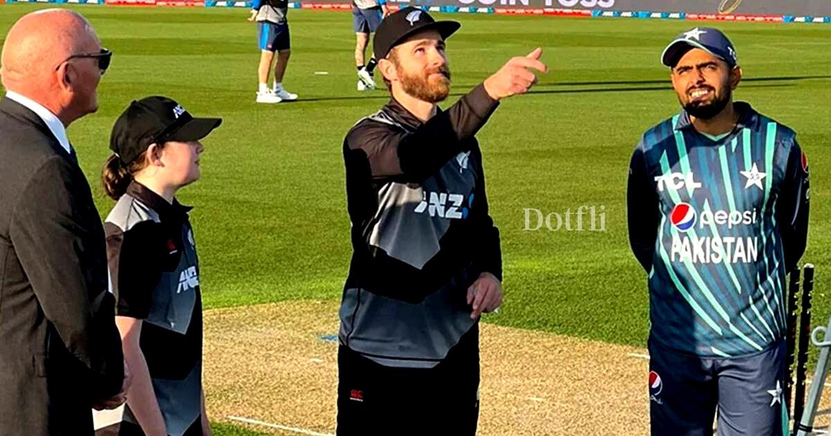Moment of the toss of the New Zealand vs Pakistan final match