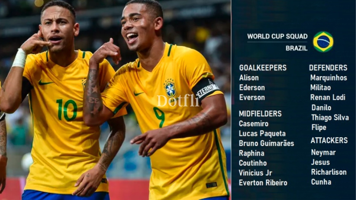 This is the 26-man final Brazil squad for the 2022 World Cup
